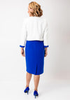 Via Veneto Mila Pencil Dress and Jacket, Royal Blue & White