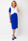 Via Veneto Mila Pencil Dress and Jacket, Royal Blue & White