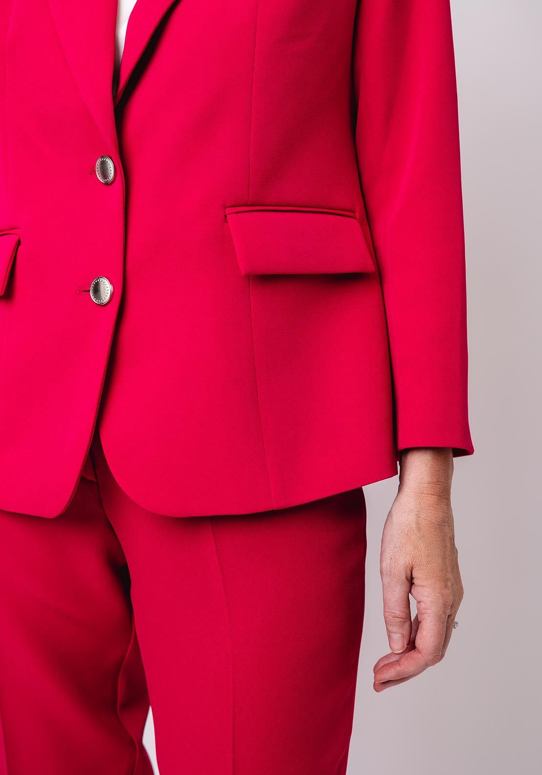 Via Veneto Dolores Single Breasted Blazer, Pink