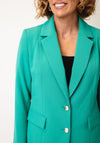 Via Veneto Dolores Single Breasted Blazer, Jade Green