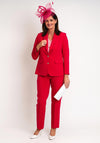 Via Veneto Dolores Single Breasted Blazer, Crimson