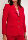 Via Veneto Dolores Single Breasted Blazer, Crimson