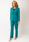Via Veneto Button Up Blazer, Green