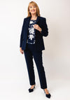 Via Veneto Dolores Tailored Button Up Blazer, Navy