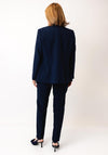 Via Veneto Dolores Tailored Button Up Blazer, Navy