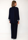 Via Veneto Jersey Jacket and Trousers Suit, Navy