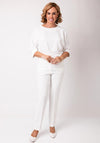 Via Veneto Satin Feel Blouse, White