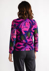 Via Veneto Cowl Neck Mesh Top, Pink Multi