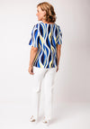 Via Veneto Abstract Print Blouse, Blue Multi
