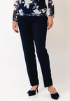Via Veneto Sarah Tailored Slim Leg Trousers, Navy