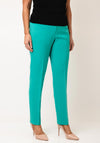 Via Veneto Sarah Slim Leg Trousers, Jade Green