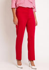Via Veneto Sarah Tailored Slim Trousers, Crimson
