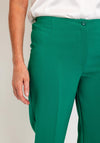 Via Veneto Sarah Tailored Slim Trousers, Green