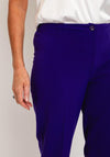 Via Veneto Sarah Tailored Slim Trousers, Purple