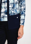 Via Veneto Abstract Print Jacket & Top Twinset, Green Navy