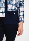 Via Veneto Abstract Print Jacket & Top Twinset, Pink Navy