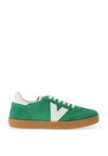 Victoria Berlin Cyclist Split Leather Retro Trainers, Forest Green