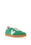 Victoria Berlin Cyclist Split Leather Retro Trainers, Forest Green