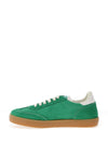 Victoria Berlin Cyclist Split Leather Retro Trainers, Forest Green