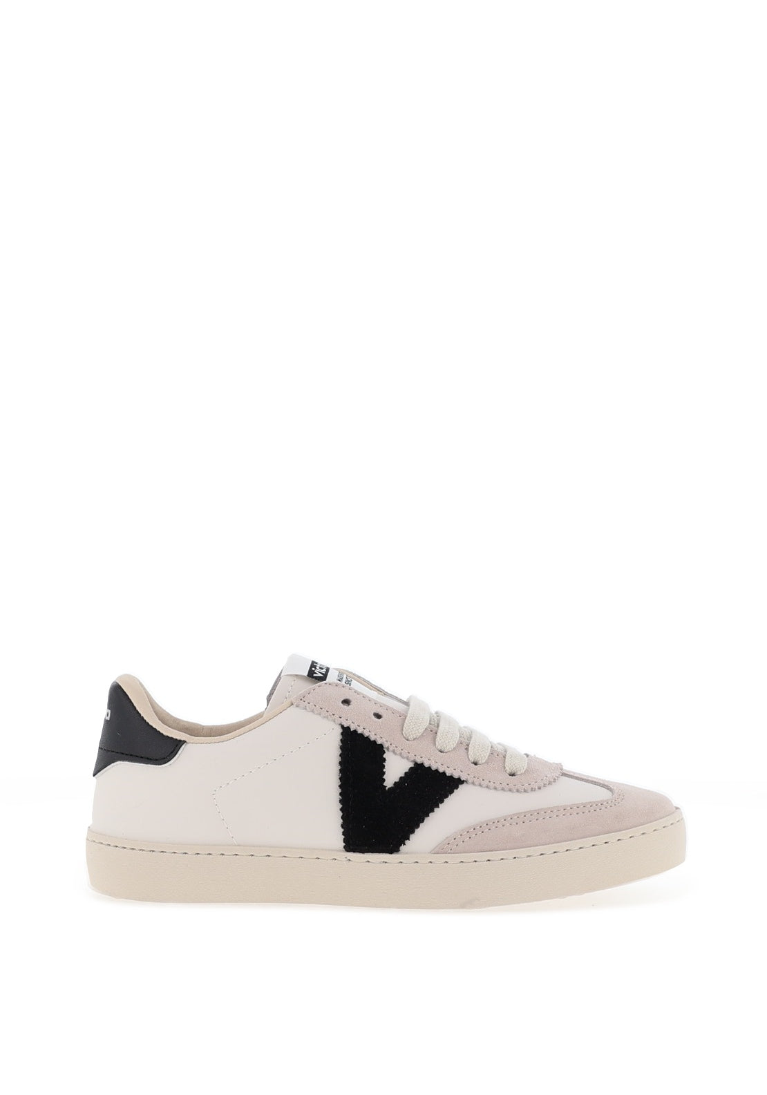 Victoria Womens Berlin Leather Trainers, White and Black