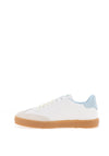 Victoria V Detail Gum Sole Trainers, White & Blue