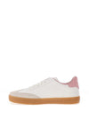 Victoria V Detail Gum Sole Trainers, White & Rose