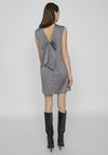 Vila Naba Back Bow Waistcoat Dress, Dark Grey