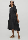 Vila Donna Long Smock Dress, Black