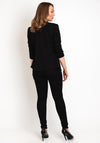 Vila Joy Spread Collar Open Blazer, Black