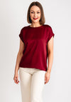 Vila Ellette Satin Top, Cabernet