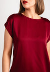 Vila Ellette Satin Top, Cabernet