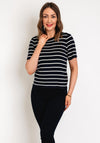 Vila Fulina Round Neck Striped Sweater, Navy