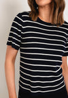 Vila Fulina Round Neck Striped Sweater, Navy