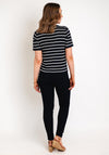 Vila Fulina Round Neck Striped Sweater, Navy