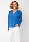 Vila V-Neck Long Sleeved Top, Blue