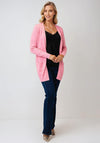 Vila Ril Long Open Knit Cardigan, Pink