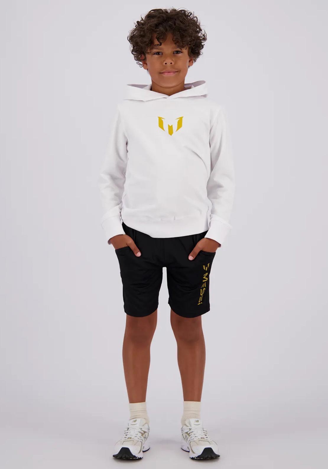 Vingino X Messi Kids Unisex Long Sleeve Hoodie, White