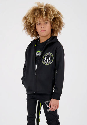 Vingino X Messi Oniqs Long Sleeve Zip Sweater, Deep Black
