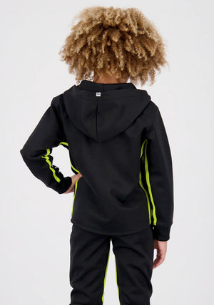 Vingino X Messi Oniqs Long Sleeve Zip Sweater, Deep Black