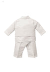 Vivaki Baby Boy Christening 4 Piece Suit, White