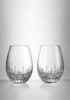 Waterford Crystal Lismore Set of 2 Stemless Red Wine Glasses