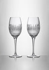 Waterford Crystal Lismore Diamond Essence Set of 2 White Wine Glasses