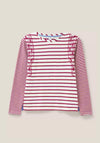 White Stuff Whisper Interlock Multi Stripe Tee, Pink Multi