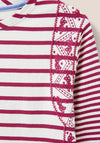 White Stuff Whisper Interlock Multi Stripe Tee, Pink Multi