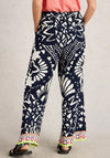 White Stuff Farah Printed Wide Leg Trousers, Navy Multi
