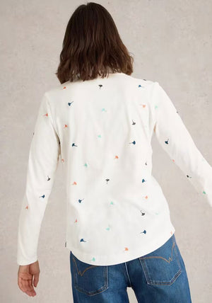 White Stuff Annie Embroidered Shirt, White