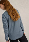 White Stuff Ciara Sparkle Striped Top, Blue
