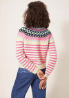 White Stuff Woodland Fairisle Cardigan, Pink Multi