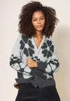 White Stuff Nordic Forest Wool Cardi, Grey Multi