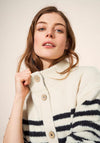 White Stuff Bonnie Striped Knit Cardigan, Ivory
